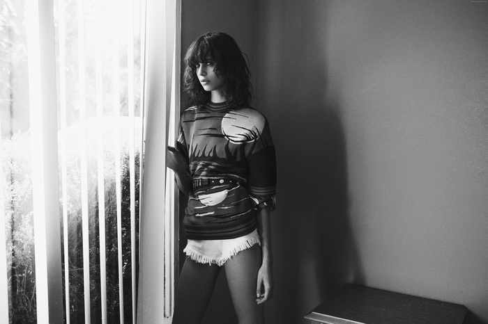 Mica Arganaraz, model, spring 2015 top models, brunette, look