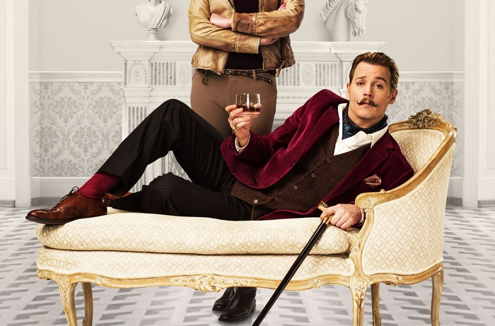 Charlie Mortdecai from Mortdecai with Johanna Mortdecai