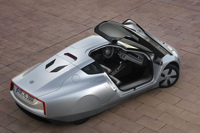 Volkswagen XL1 concept car with doors open