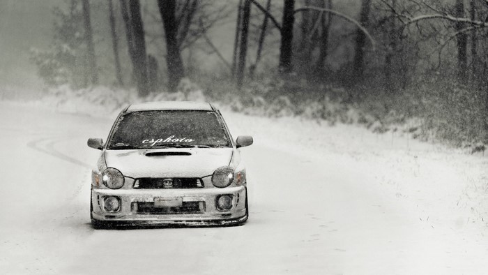 Subaru Impreza WRX in the snow