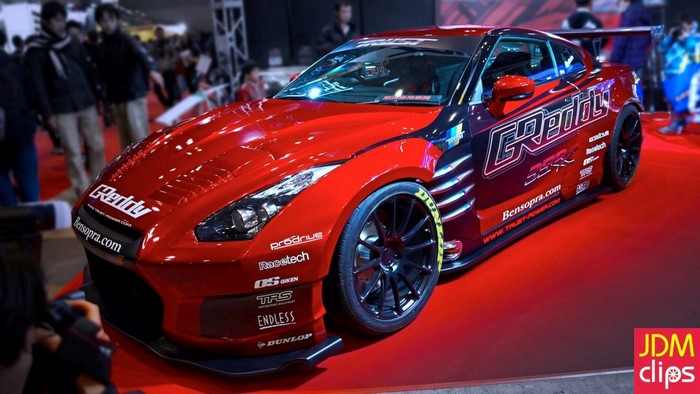 Red GReddy Nissan GT-R R35 sports car
