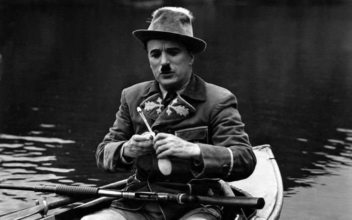 Charlie Chaplin as Adenoid Hynkel in The Great Dictator