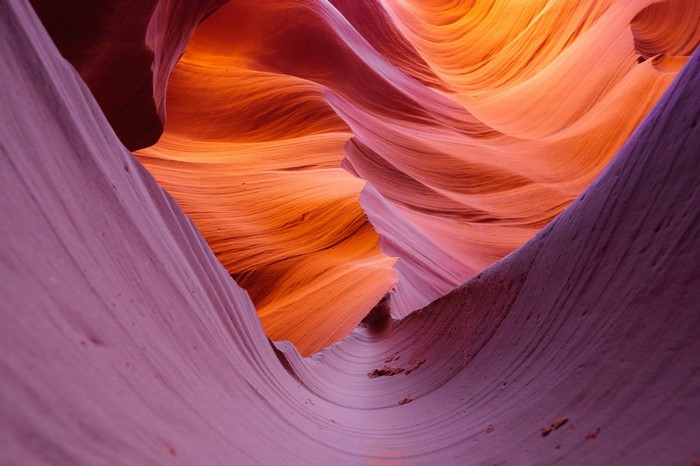 Antelope Canyon rock formations in Arizona
