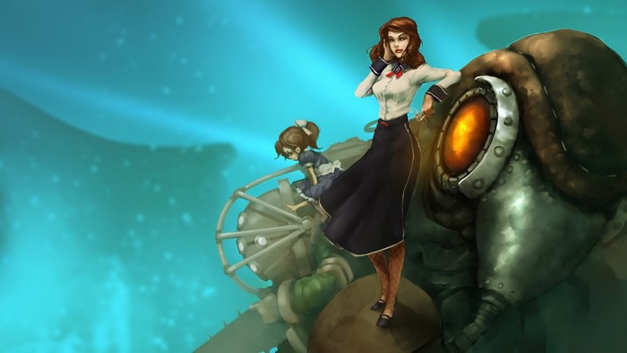 Elizabeth and Little Sister from BioShock
