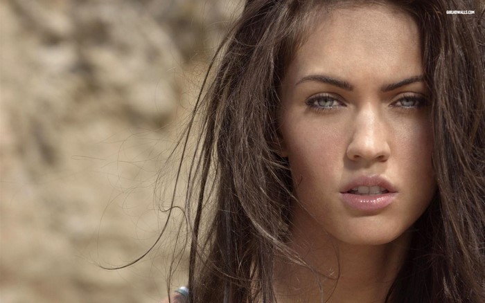 Megan Fox Close-Up Portrait with Intense Gaze