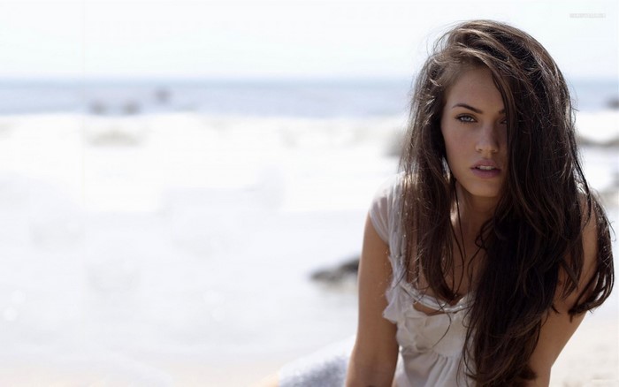 Megan Fox on a beach
