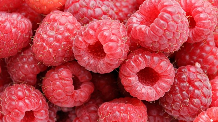 Close-up of fresh raspberries