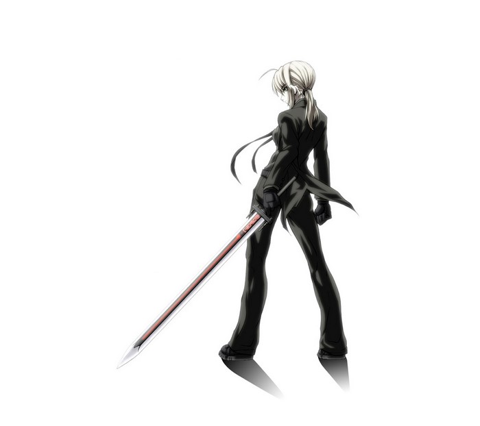 Saber from Fate Series holding a sword