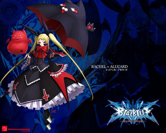 Rachel Alucard from Blazblue with familiars