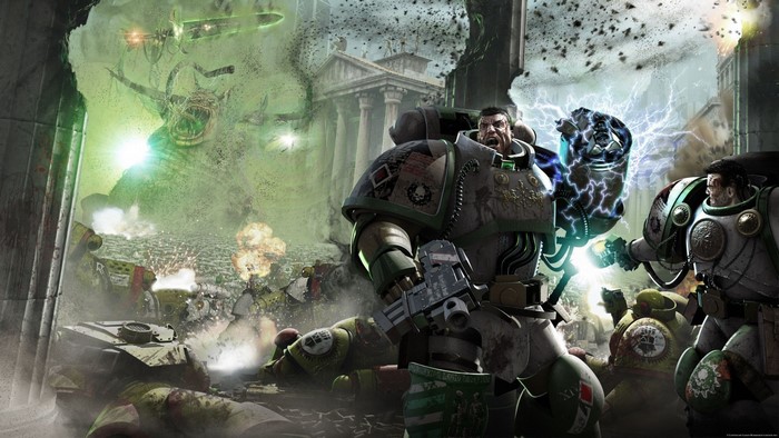Warhammer 40,000 Space Marines in Battle