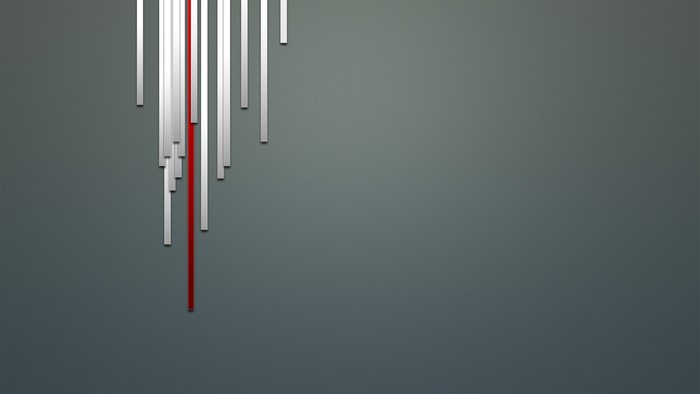 Minimalist artwork with vertical lines on a wall