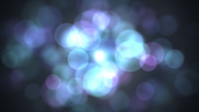 Abstract bokeh lights with blue and purple hues