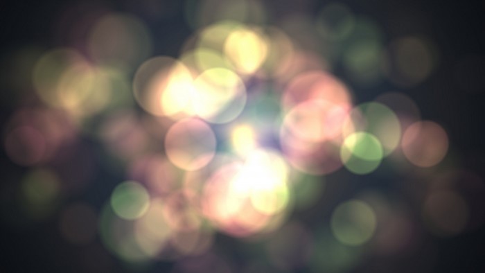Bokeh lights in various colors and sizes