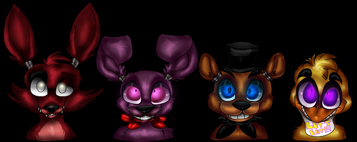 Five Nights at Freddy's characters illustration