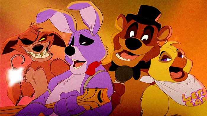 Five Nights at Freddy's characters performing