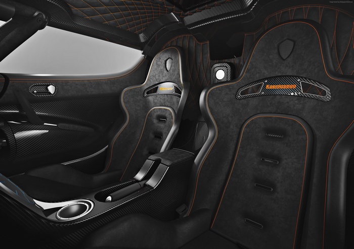 Koenigsegg One:1 supercar interior