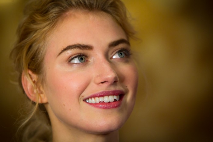 Portrait of Smiling Woman with Blonde Hair