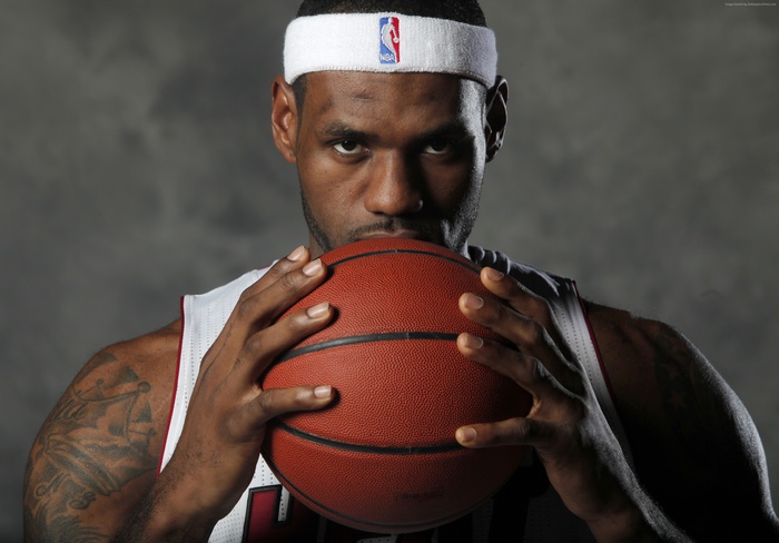 LeBron James from NBA holding a basketball