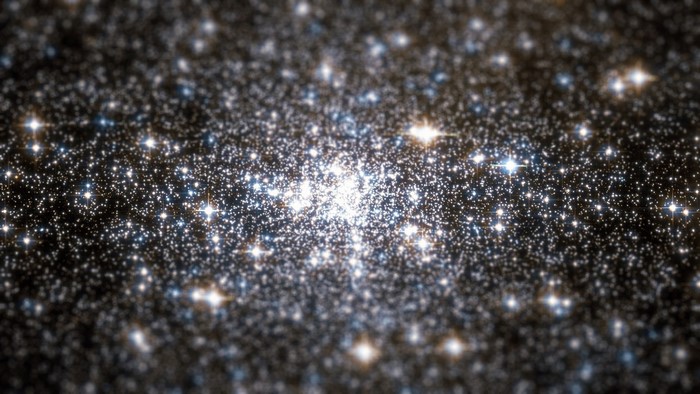 A dense cluster of stars in outer space