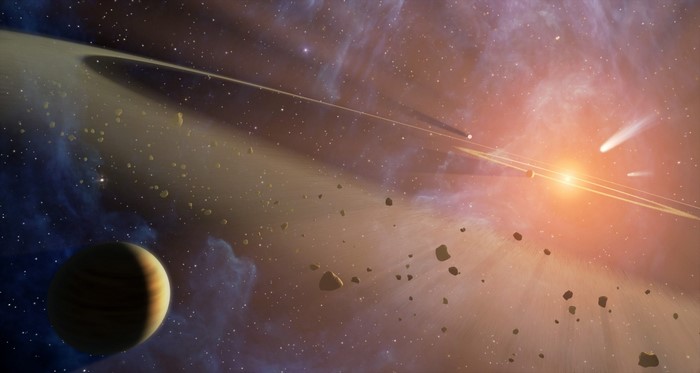 Vast Asteroid Field Near Distant Star