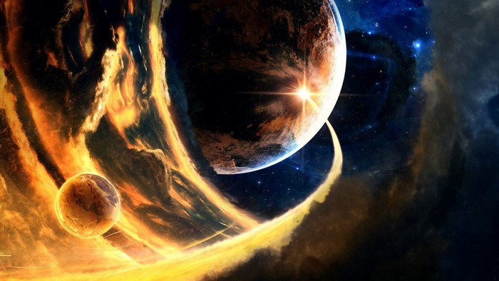 Planets and cosmic phenomena in space