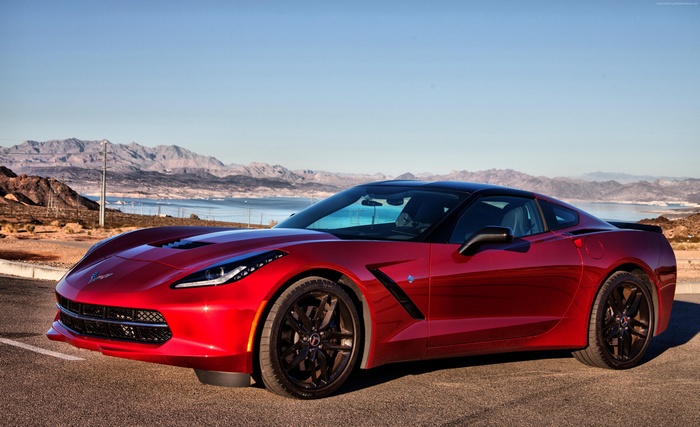 Red Chevrolet Corvette C7 Stingray Premiere Edition