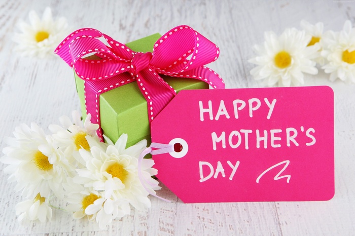 Happy Mother's Day gift with flowers