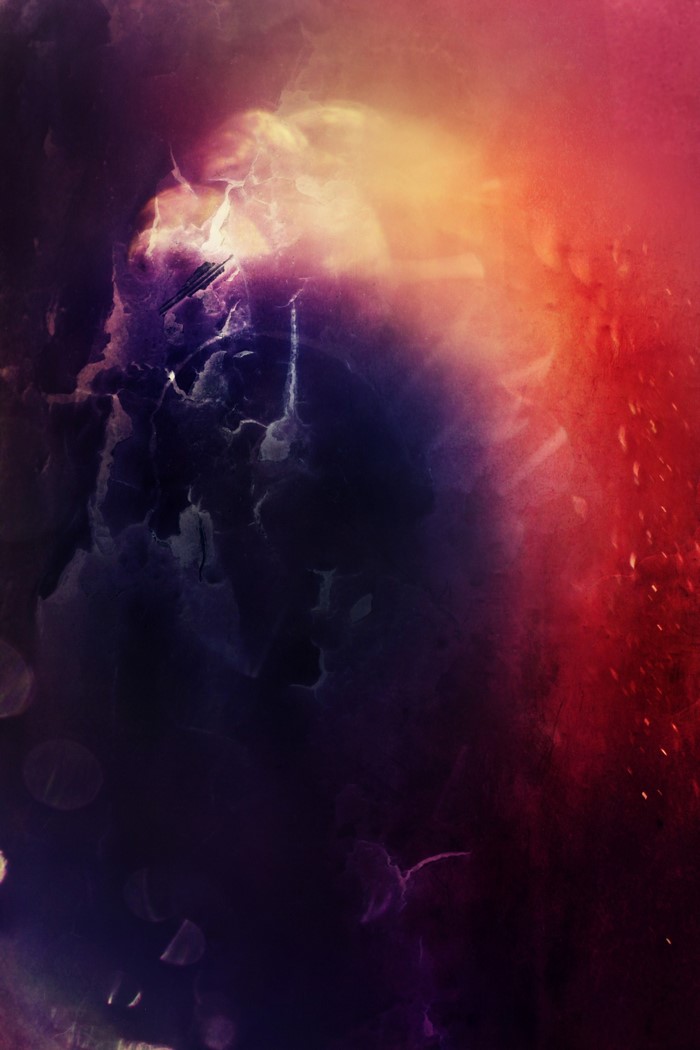 Abstract nebula with red and purple hues