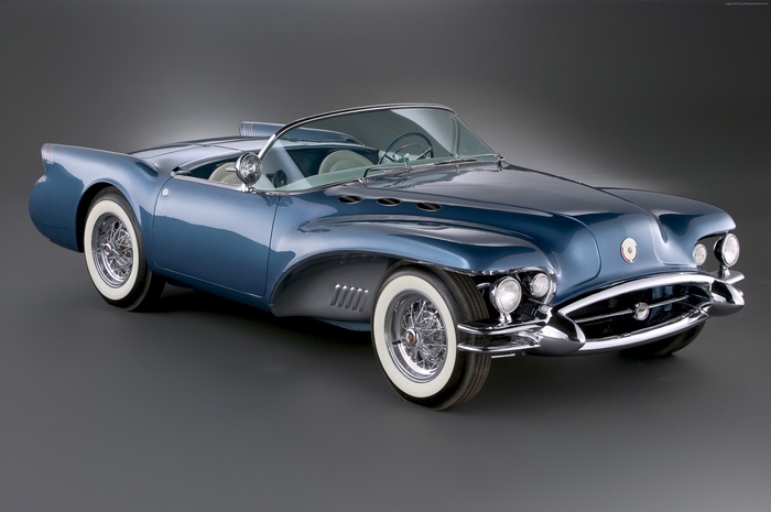 Blue Buick Wildcat II concept cabriolet