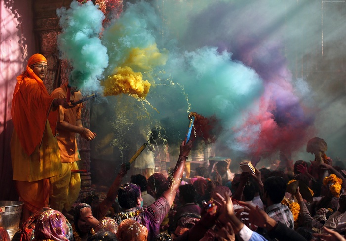 Holi Festival Of Colours with colored powder