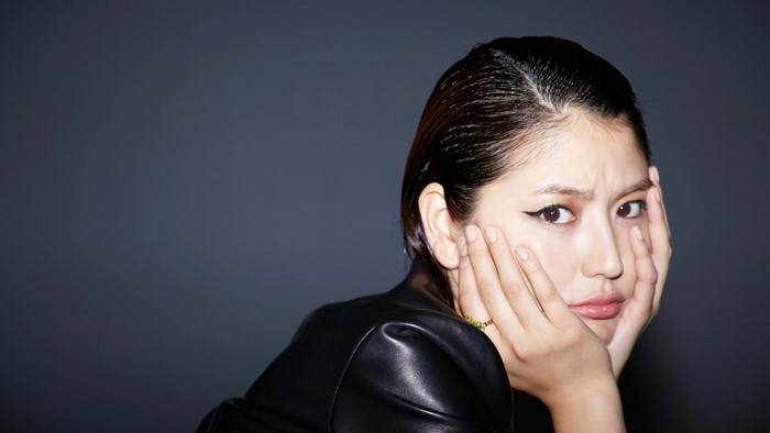 Masami Nagasawa portrait with wet hair