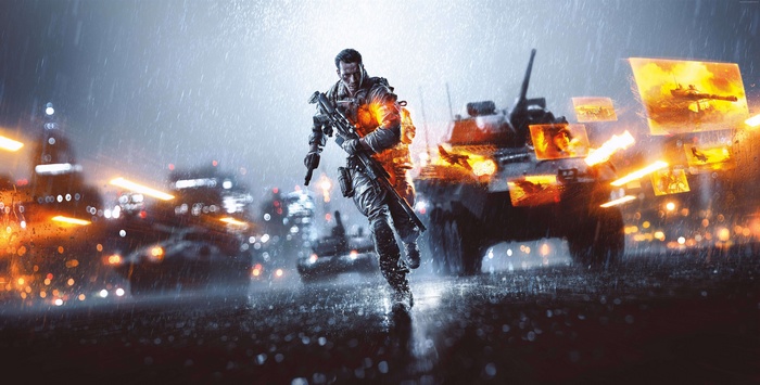 Soldier running with gun in Battlefield Hardline 4K