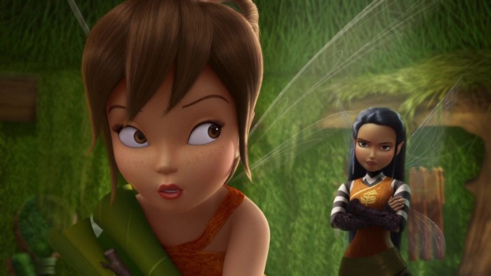 Two fairies in a forest