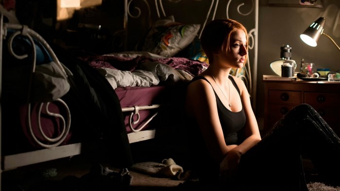 Sophie Turner in darkness