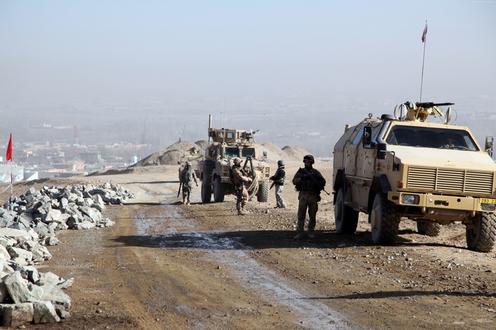 Czech soldiers with ATF Dingo vehicles in Afghanistan
