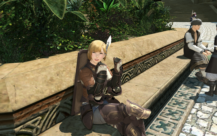 Woman in armor from Final Fantasy XIV A Realm Reborn