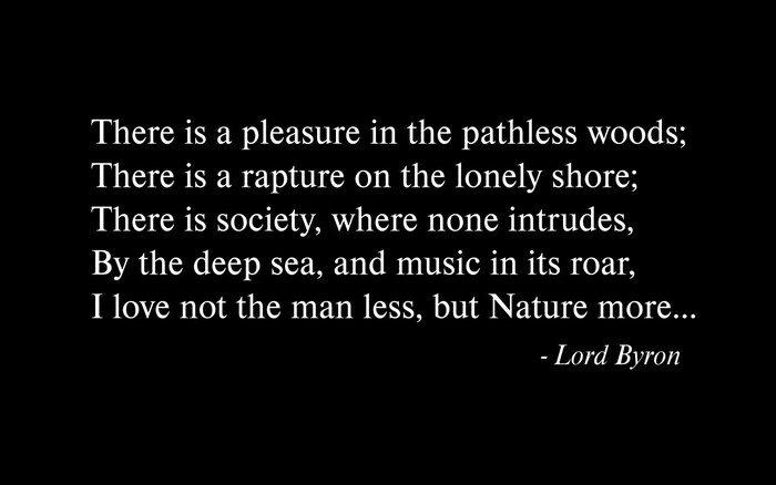 Quote by Lord Byron about Nature