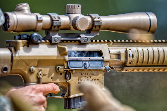 Knight's Armament SR-25 Sniper Rifle Firing