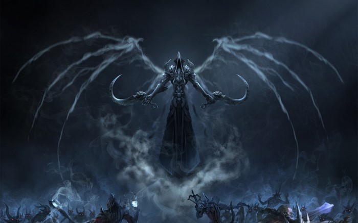Diablo III Reaper of Souls: Malthael and demons in smoke