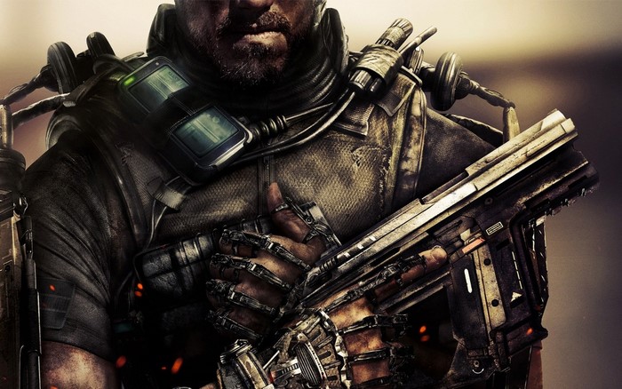 Soldier from Call of Duty Advanced Warfare holding a weapon