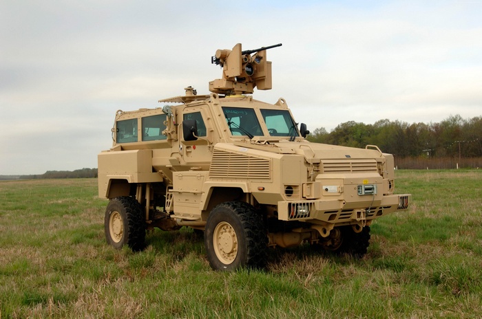 BAE Systems RG-33 MRAP vehicle in a grassy field