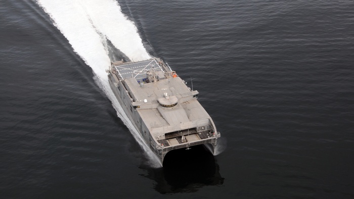 USNS Spearhead (JHSV-1) high-speed catamaran underway