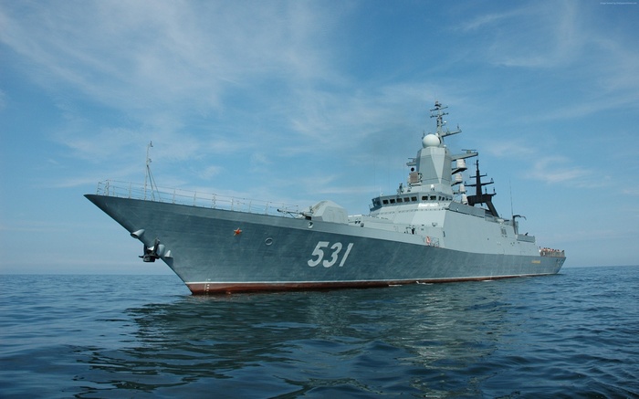 Russian Navy corvette Soobrazitelnyy (531) at sea