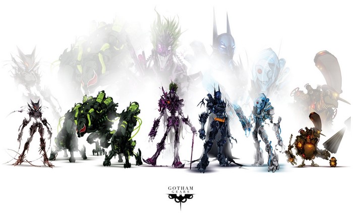Gotham Gears characters illustration