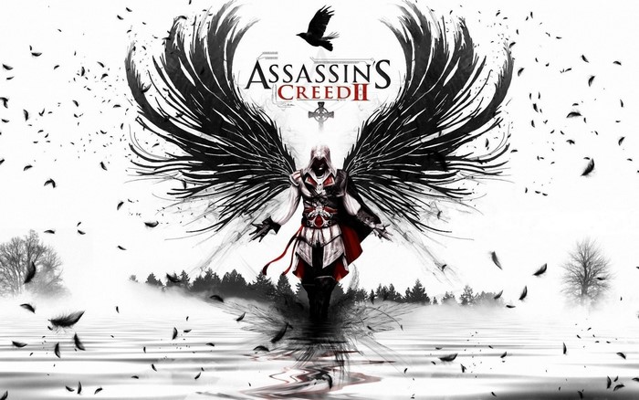 Ezio Auditore da Firenze from Assassin's Creed II with wings