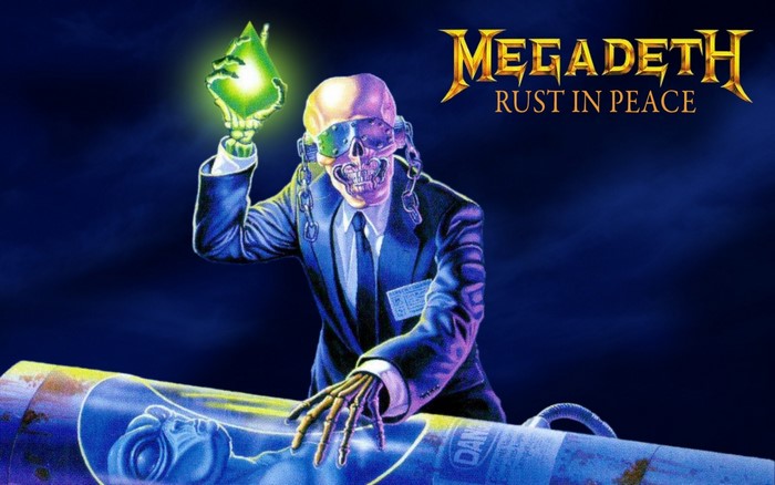Megadeth's Rust in Peace Album Cover with Vic Rattlehead