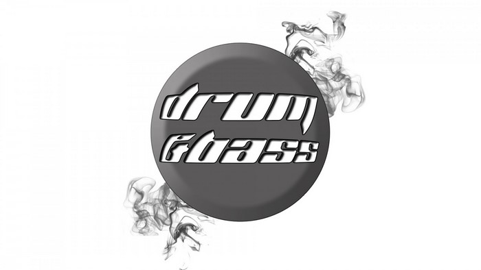 Drum Glass logo with smoke