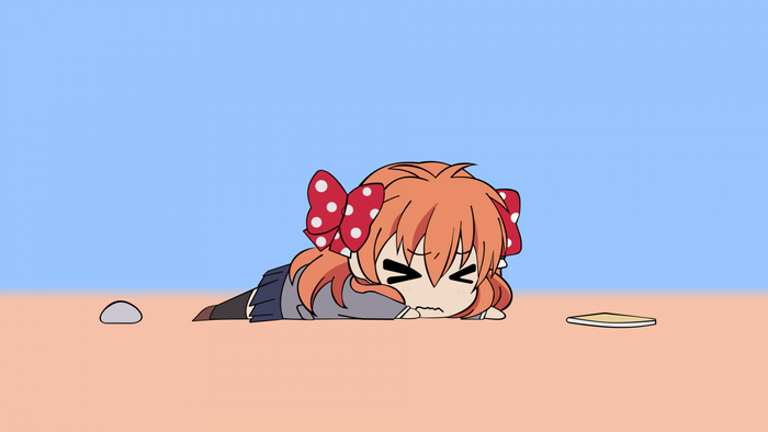 Sakura Chiyo from Gekkan Shoujo Nozaki-kun lying down