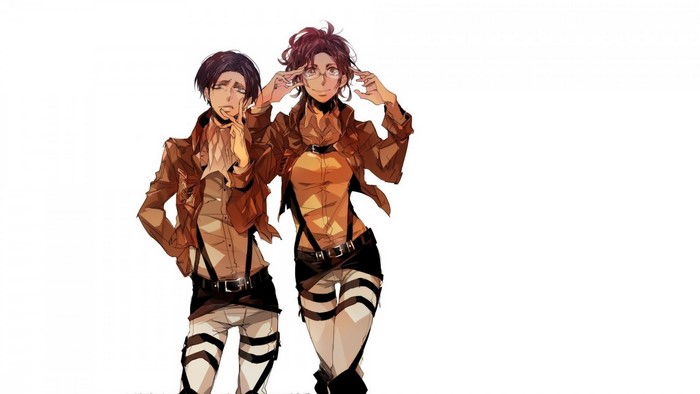 Levi Ackerman and Hange Zoë from Attack on Titan