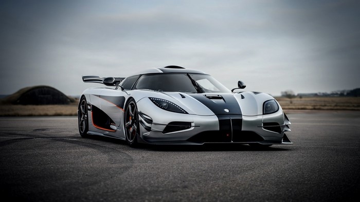 Koenigsegg One:1 Silver and Black Hypercar